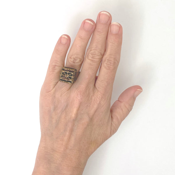 Pentti Sarpaneva bronze 'Pitsi' ring