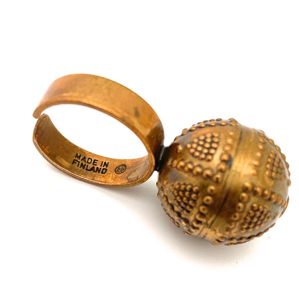 Kalevala Koru bronze sphere ring