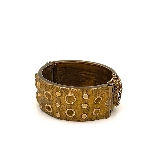 Bernard Chaudron bronze hinged bracelet ~ ca 1970