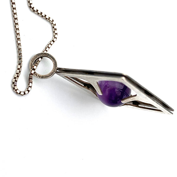 Kupittaan Kulta silver & rolling amethyst pendant ~ Elis Kauppi