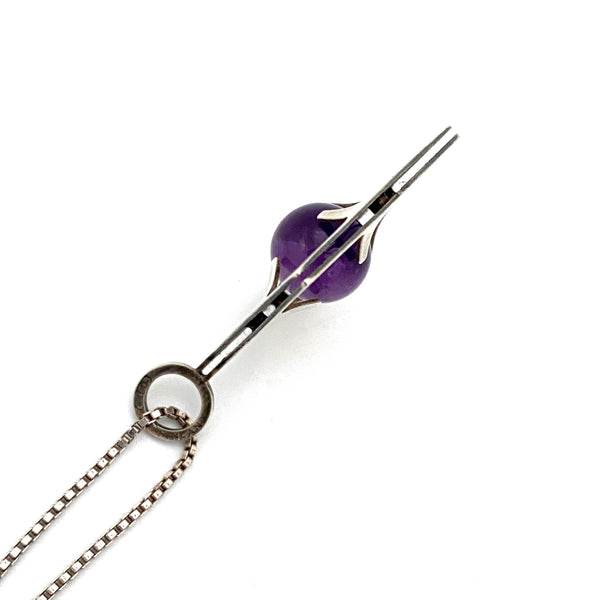 Kupittaan Kulta silver & rolling amethyst pendant ~ Elis Kauppi