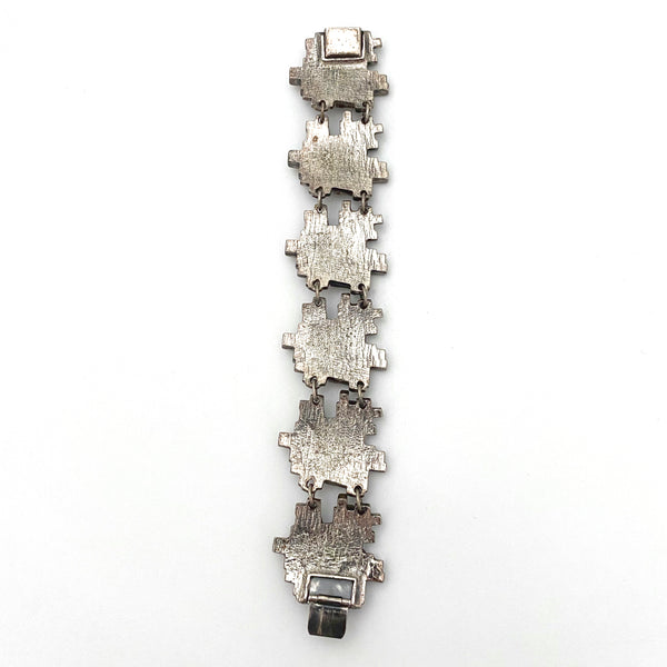 Guy Vidal 'cubes' panel link bracelet