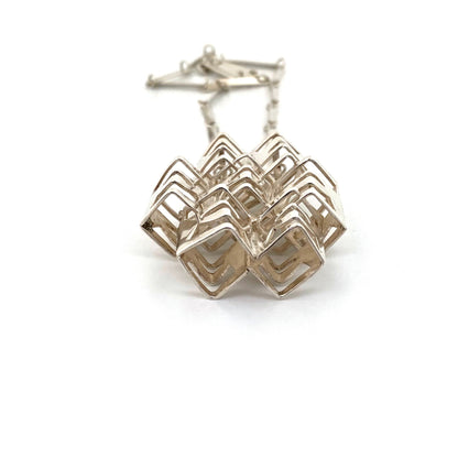 Rey Urban large silver pendant necklace