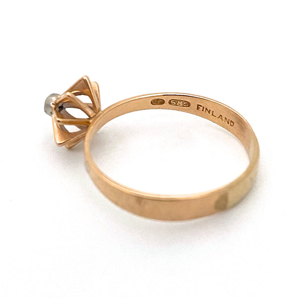 Kupittaan Kulta 14k gold & diamond ring ~ Elis Kauppi