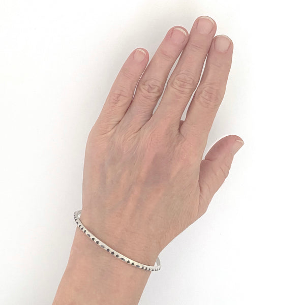 scale Plus Studios Norway Design vintage silver bangle bracelet Erling Christoffersen Scandinavian jewelry design