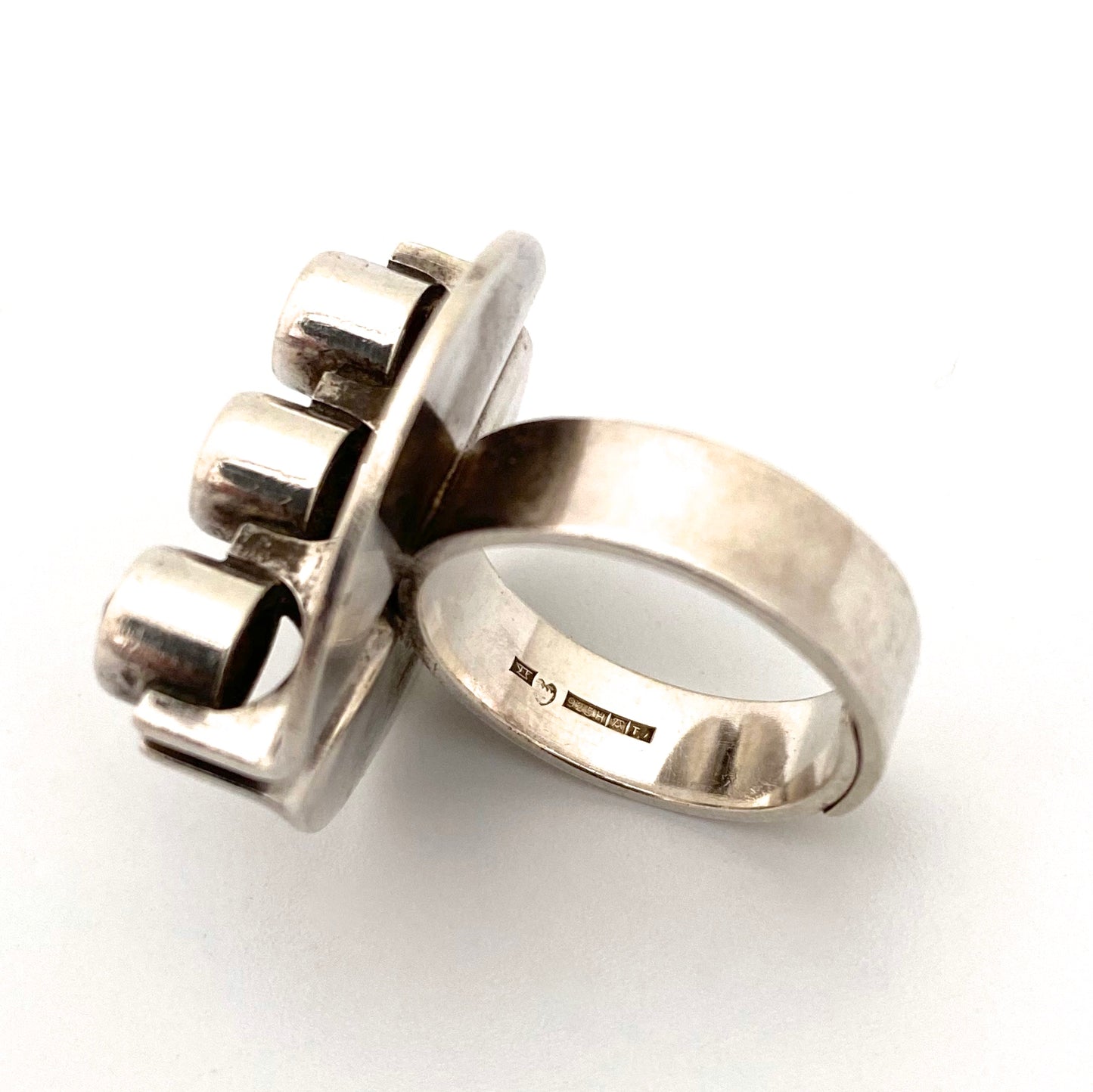Kupittaan Kulta silver & smoky quartz ring ~ Elis Kauppi