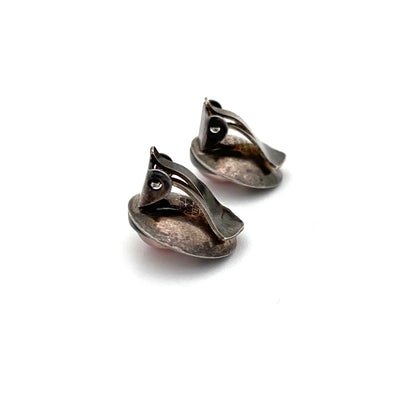 NE From vintage silver & rose ear clips