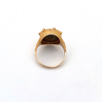Lapponia large 14k gold & labradorite ring ~ 1979