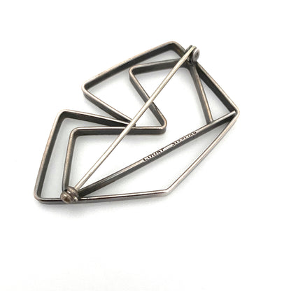 Betty Cooke geometric silver brooch