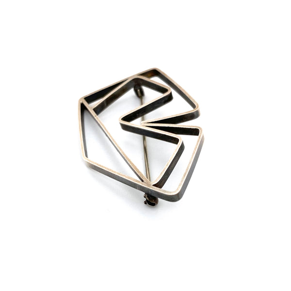 Betty Cooke geometric silver brooch