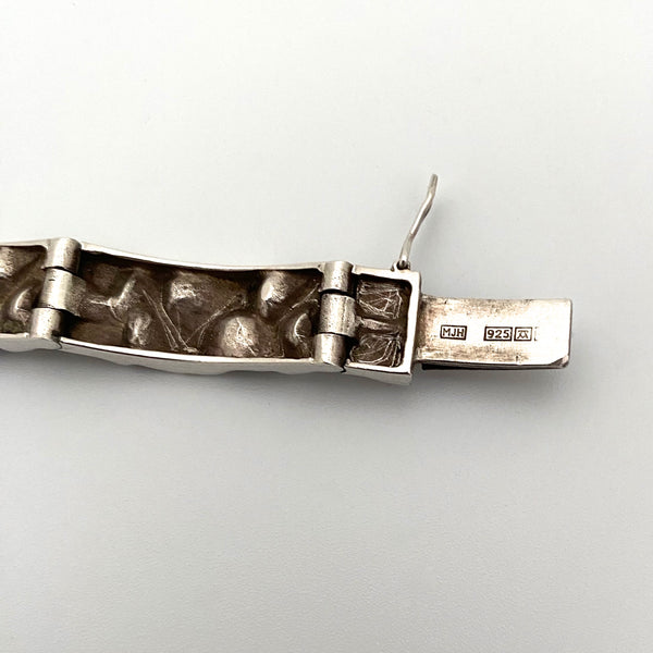 Matti Hyvarinen (MJH) textured silver link bracelet