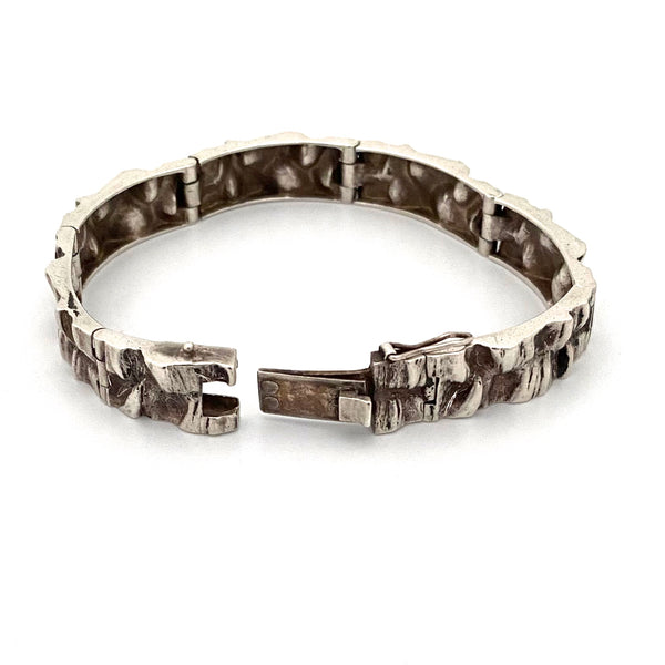 Matti Hyvarinen (MJH) textured silver link bracelet