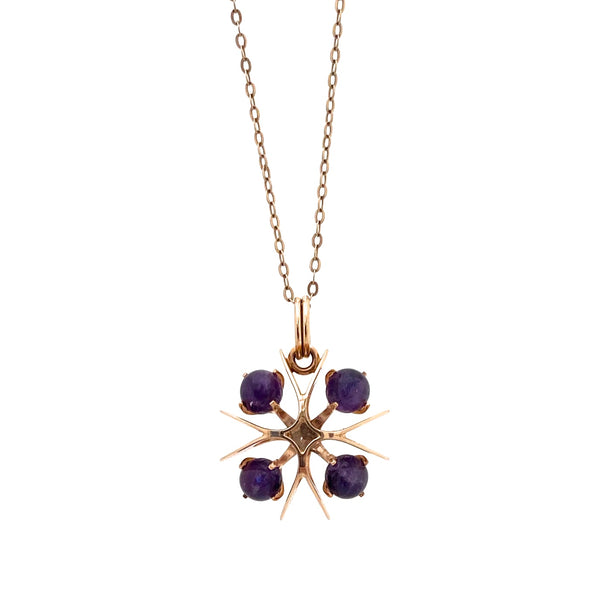 Kupittaan Kulta 14k gold & amethyst pendant ~ Elis Kauppi
