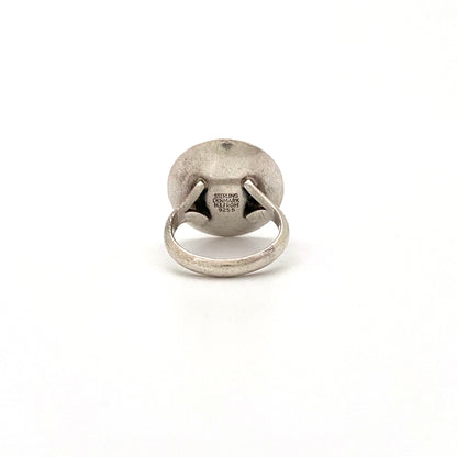 NE From vintage silver & rose quartz ring