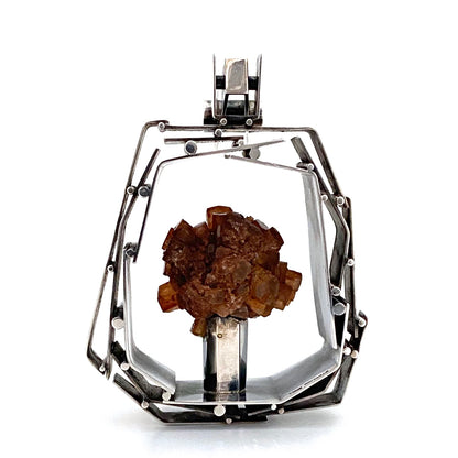 Hans Gehrig extra large silver & aragonite pendant