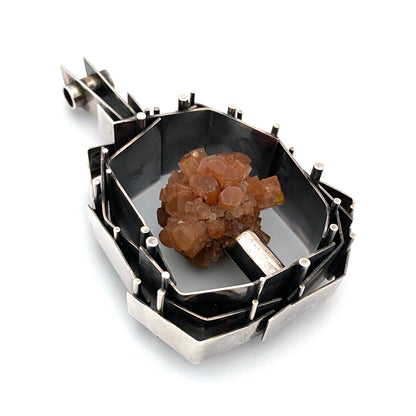 Hans Gehrig extra large silver & aragonite pendant