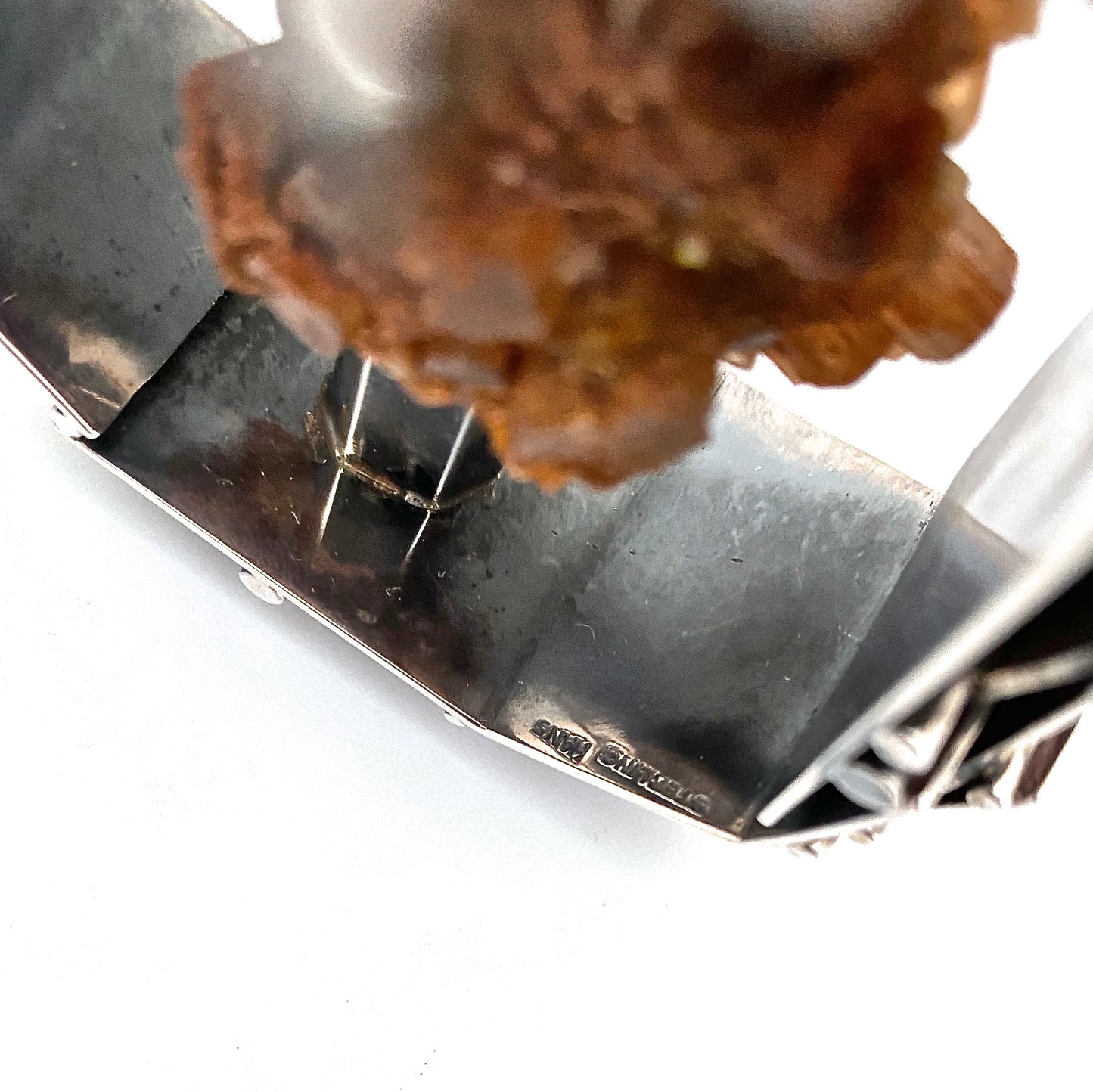 Hans Gehrig extra large silver & aragonite pendant