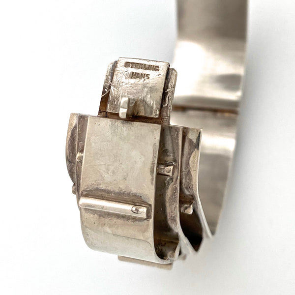 Hans Gehrig heavy silver hinged bracelet