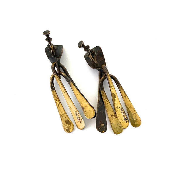 Art Smith mixed metals kinetic drop earrings