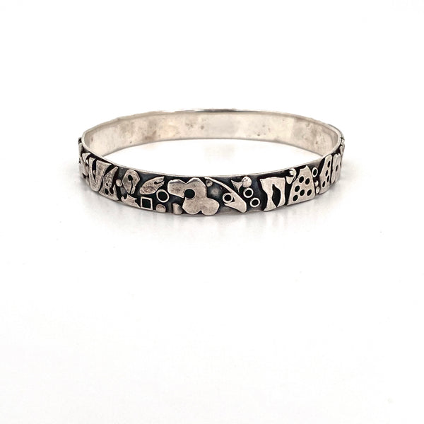 vintage silver studio made bangle bracelet