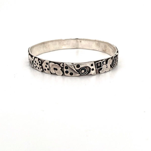 vintage silver studio made bangle bracelet
