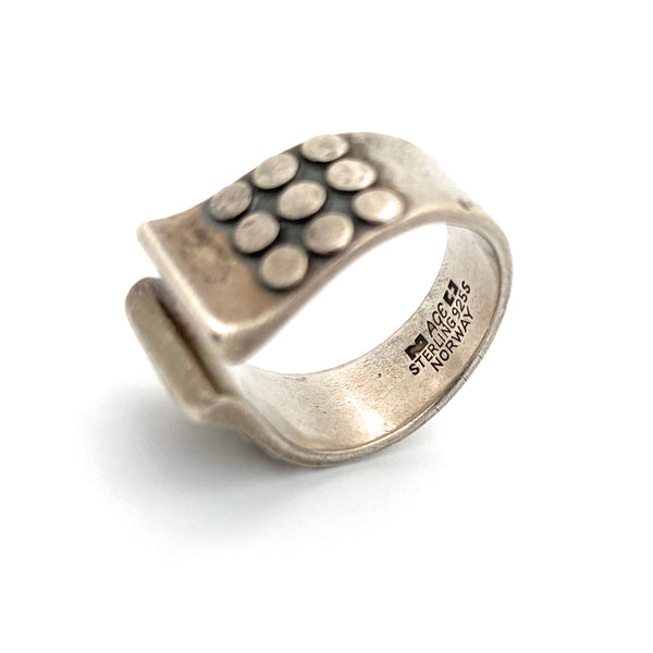 Plus Design Norway silver 'dots' ring ~ Anna Greta Eker