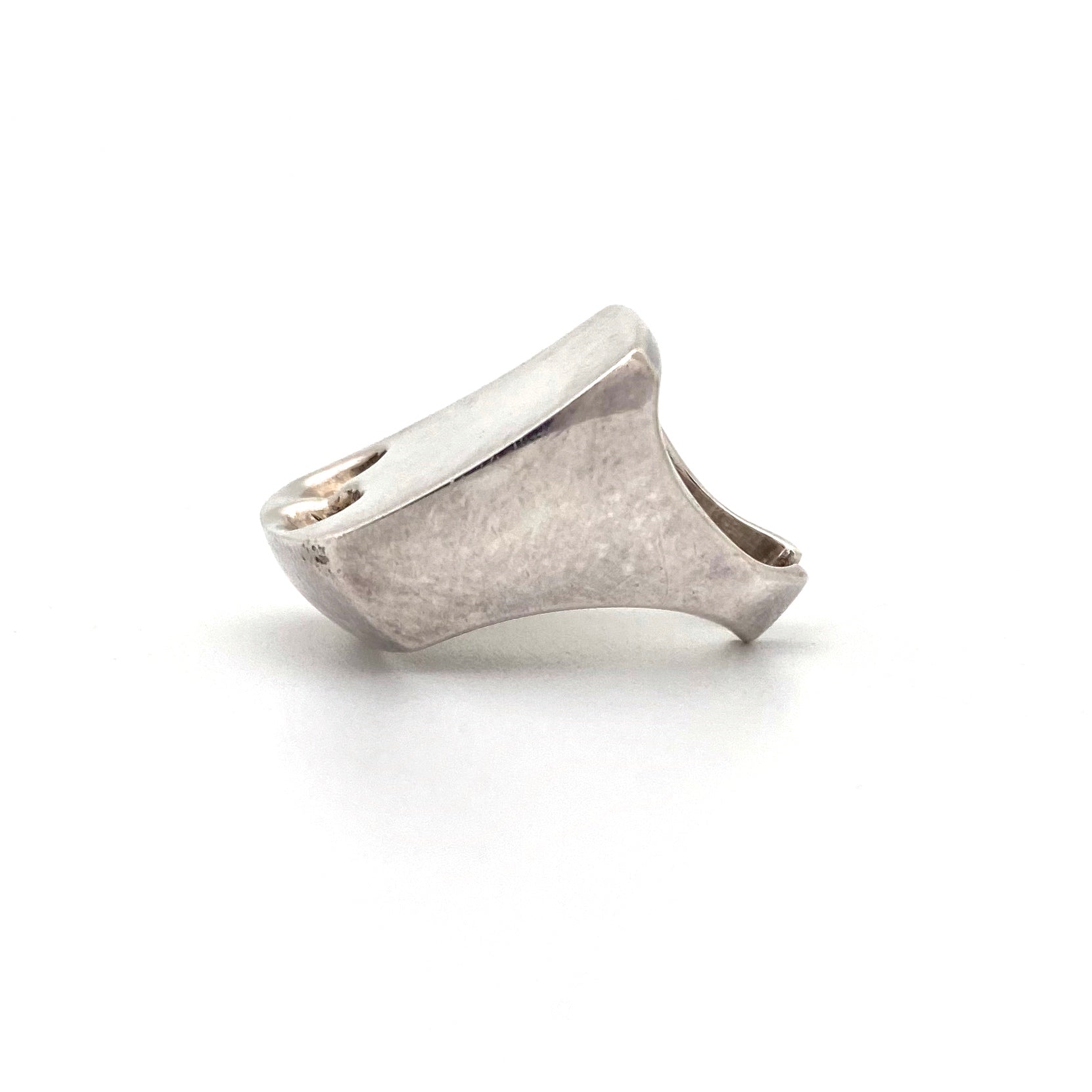profile Lapponia Finland vintage heavy silver large ring Poul Havgaard 1973 Scandinavian Modernist jewelry design