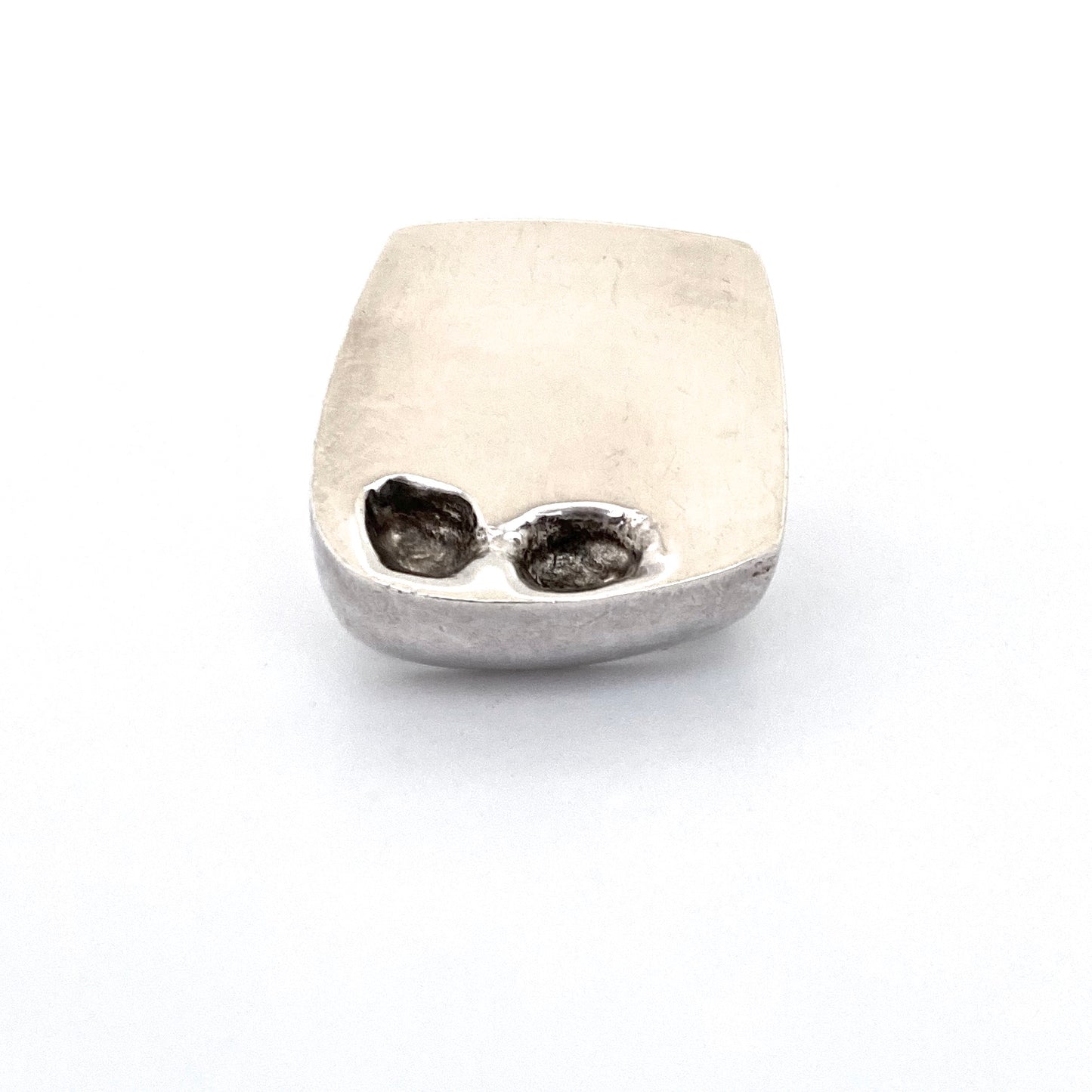 detail Lapponia Finland vintage heavy silver large ring Poul Havgaard 1973 Scandinavian Modernist jewelry design
