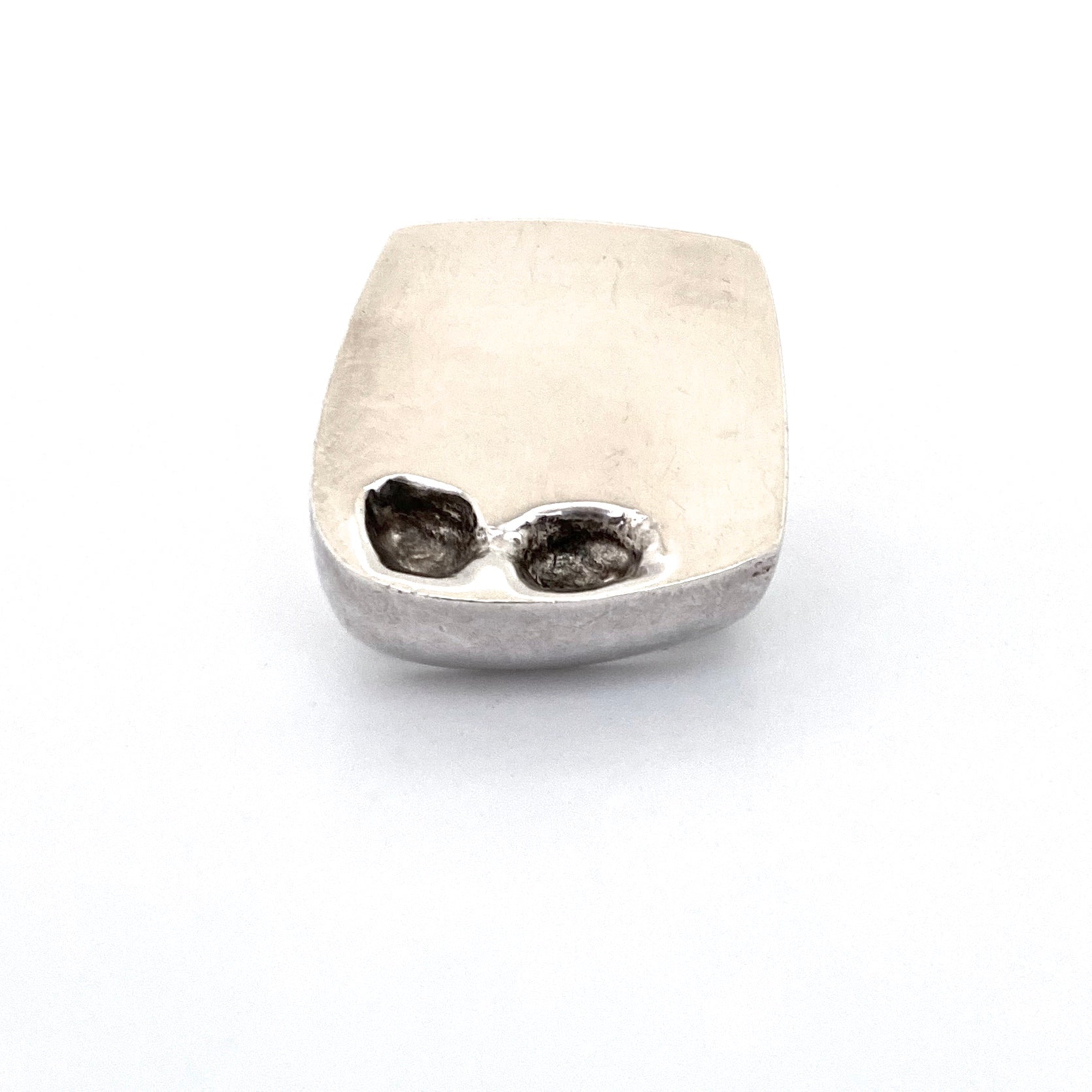 detail Lapponia Finland vintage heavy silver large ring Poul Havgaard 1973 Scandinavian Modernist jewelry design