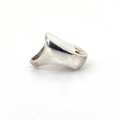 Lapponia extra large heavy silver ring ~ ‘Your Sign’, Poul Havgaard