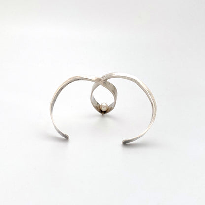 Jean Lasnier silver & pearl cuff bracelet