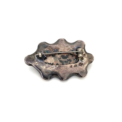 Jerzy and Jadwiga Zaremsky silver & granite brooch