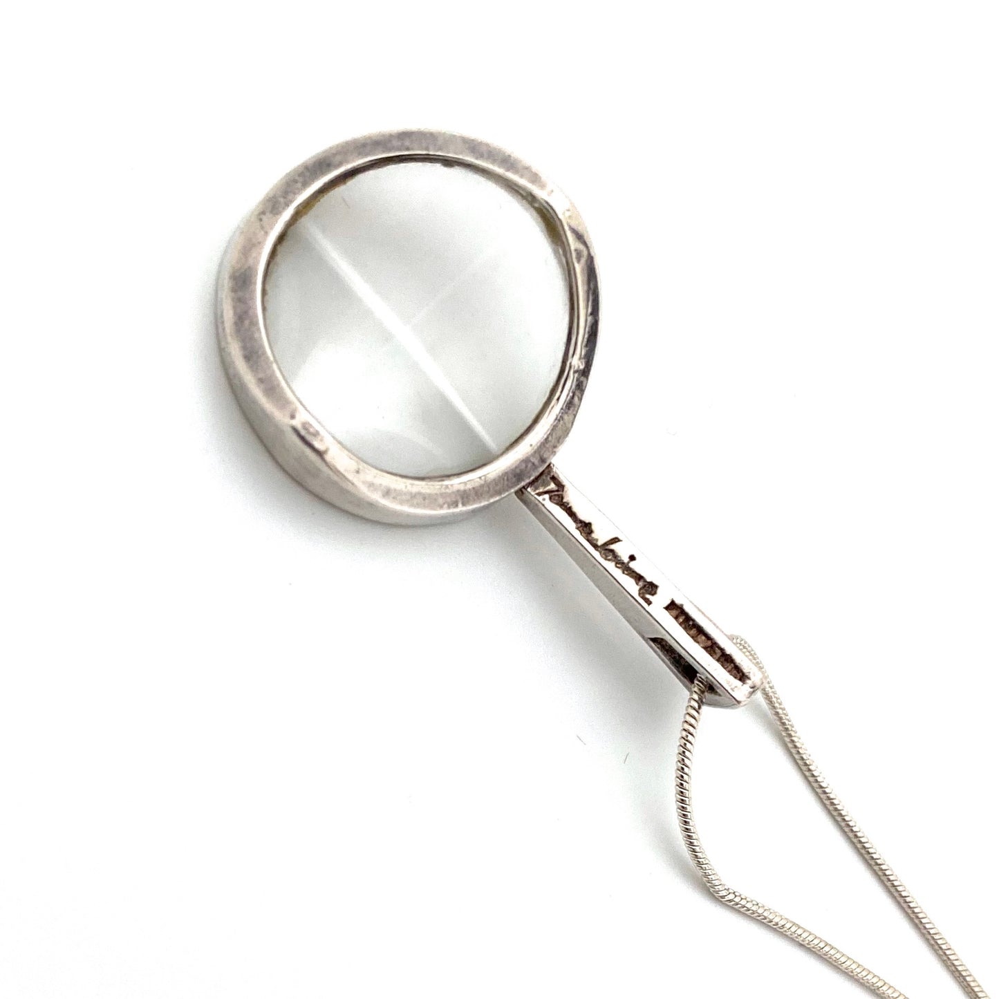 Jorma Laine silver & rock crystal pendant ~ 1973