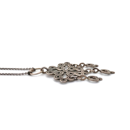 profile Kalevala Koru Finland vintage silver kinetic pendant necklace 1970 Scandinavian jewelry design