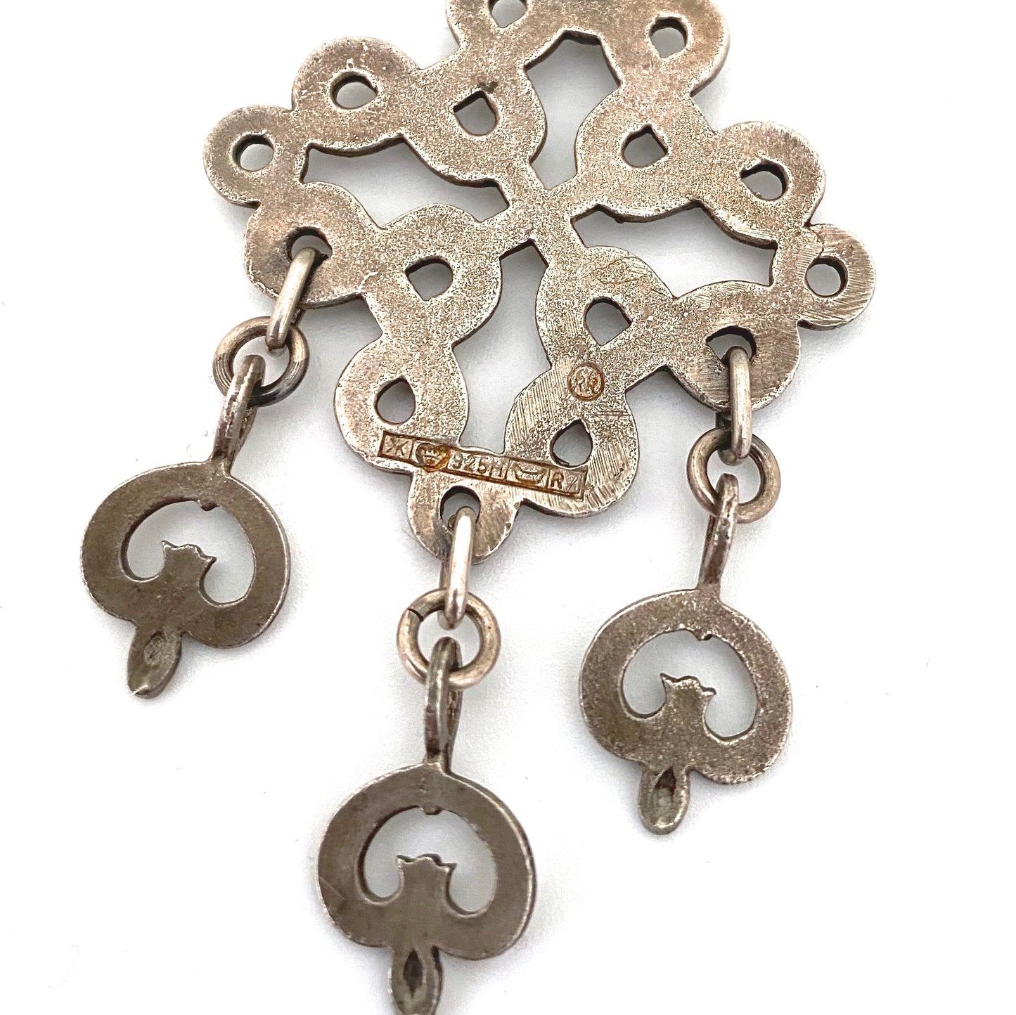 Kalevala Koru silver kinetic pendant necklace ~ 1970