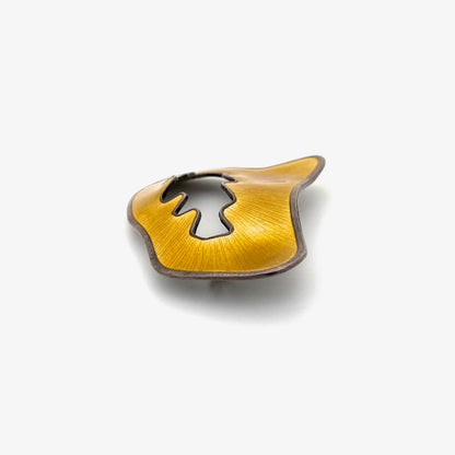 profile Knut Rasumussen Norway vintage silver enamel large abstract brooch Scandinavian Modernist jewelry design