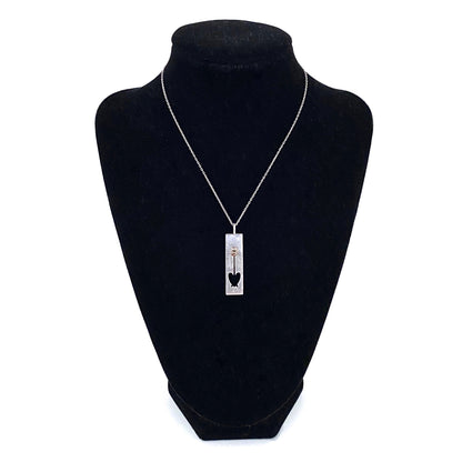 Kupittaan Kulta silver & gold cat pendant necklace