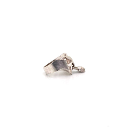 profile Lapponia Finland vintage silver kinetic Aria ring Bjorn Weckstrom 1971 Scandinavian Modernist jewelry design