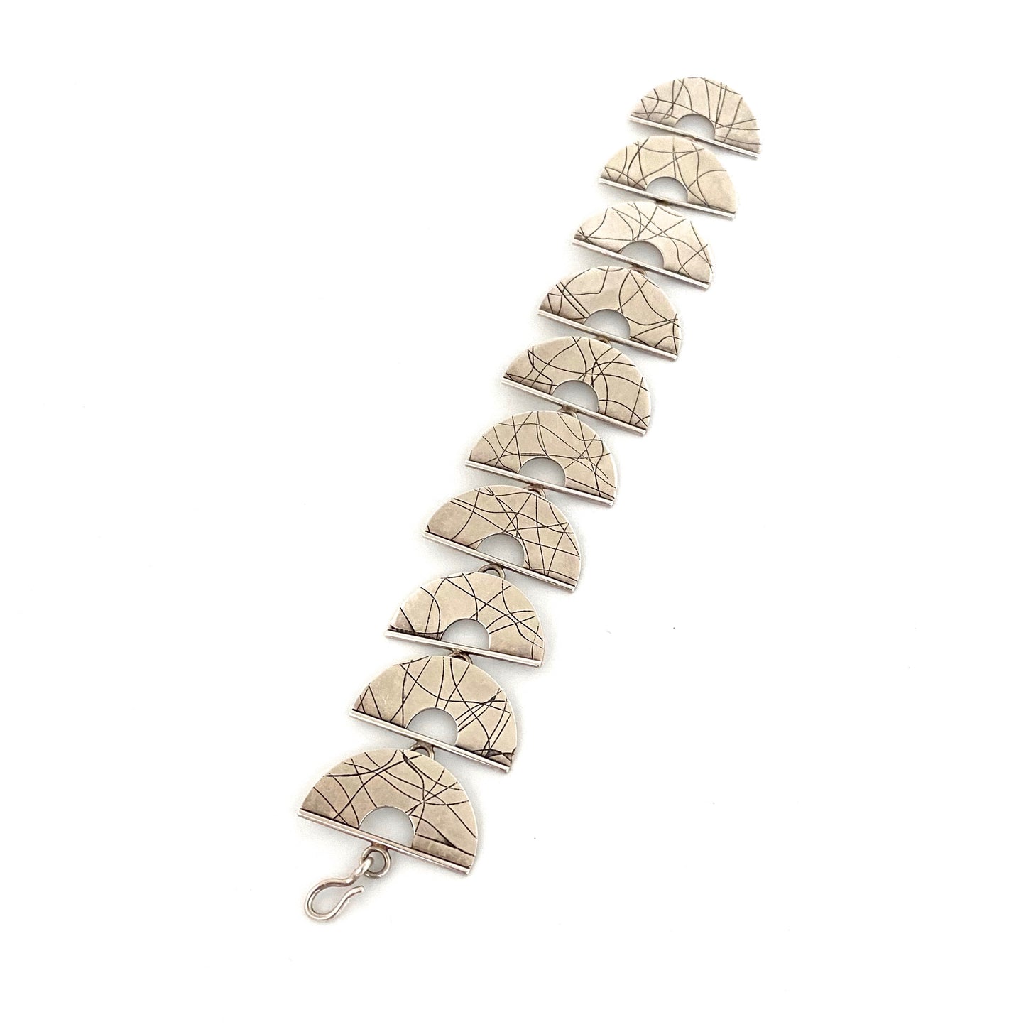 Mike and Paula Letki silver link bracelet ~ Postmodern design