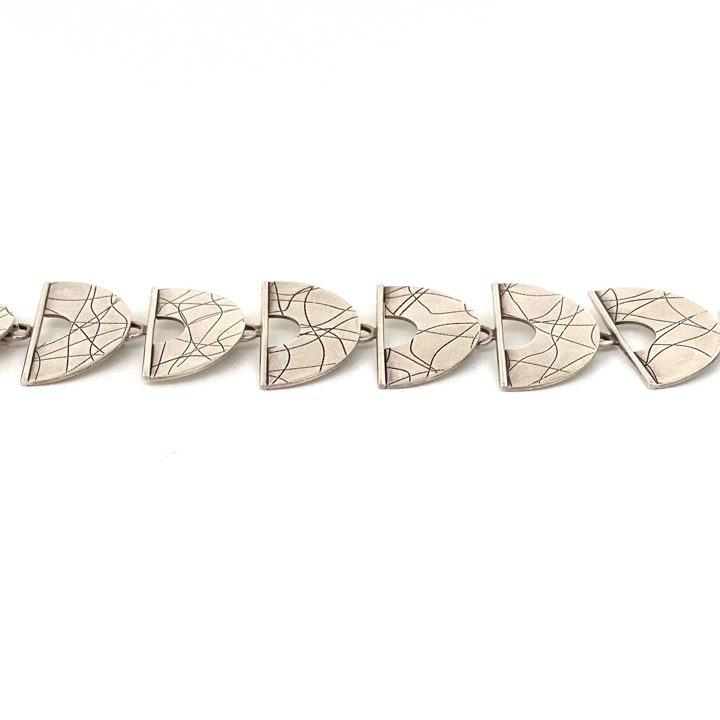 profile Mike and Paula Letki Canada vintage silver postmodern link bracelet Canadian jewelry design
