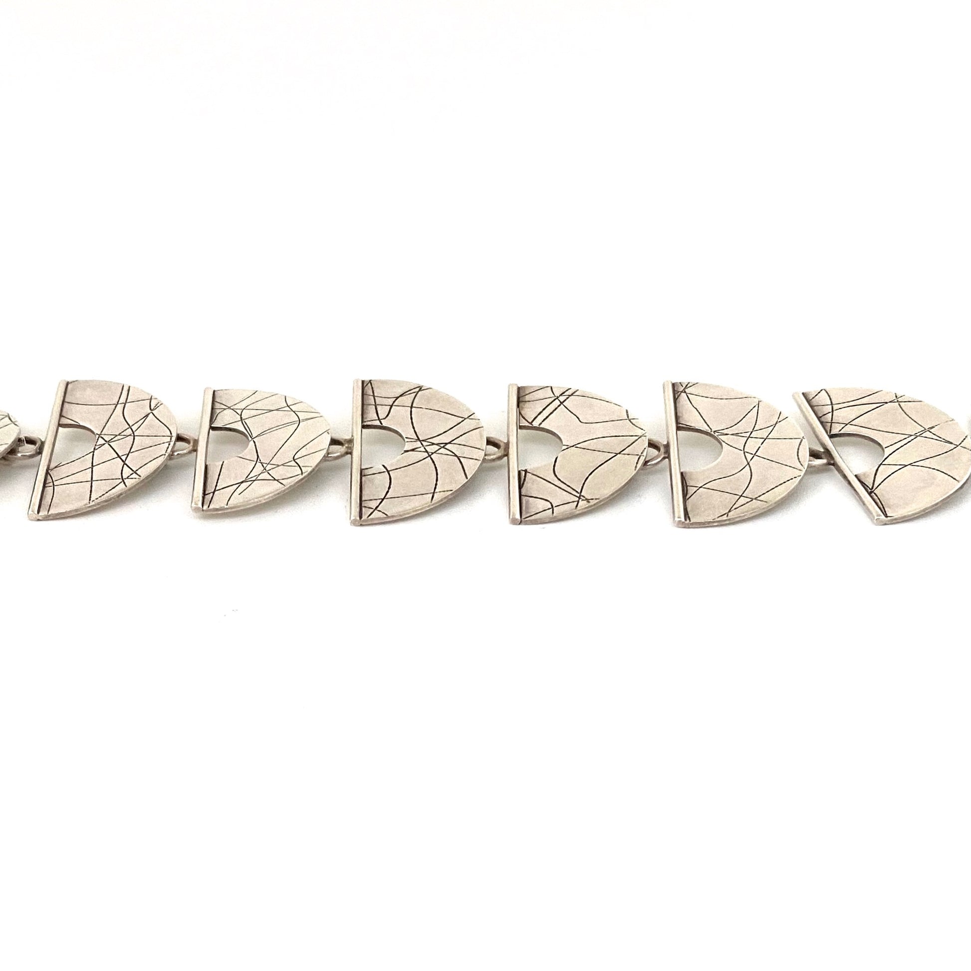 profile Mike and Paula Letki Canada vintage silver postmodern link bracelet Canadian jewelry design