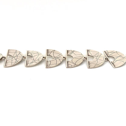 profile Mike and Paula Letki Canada vintage silver postmodern link bracelet Canadian jewelry design