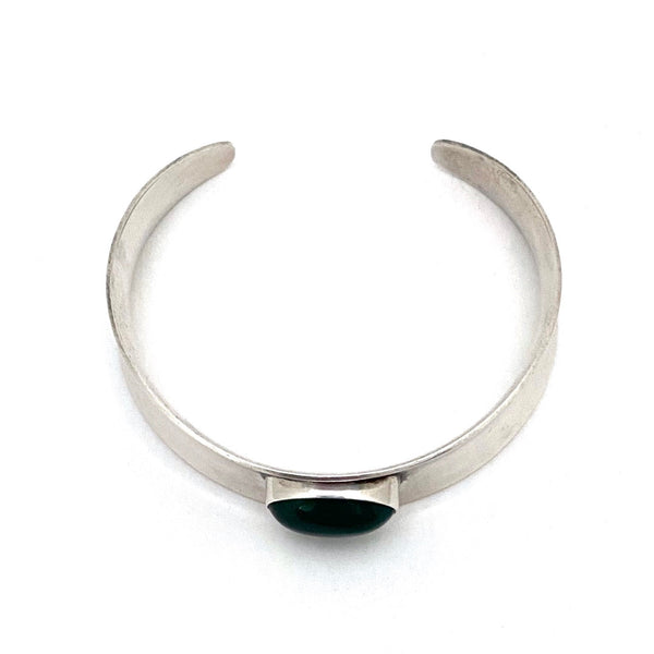 Niels Erik From silver & chrysoprase cuff bracelet