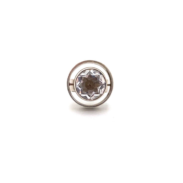 Niels From large silver & rock crystal ring