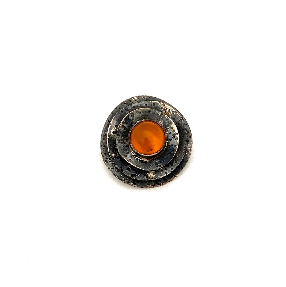 detail ORNO Poland vintage silver amber brooch Polish Modernist jewelry design