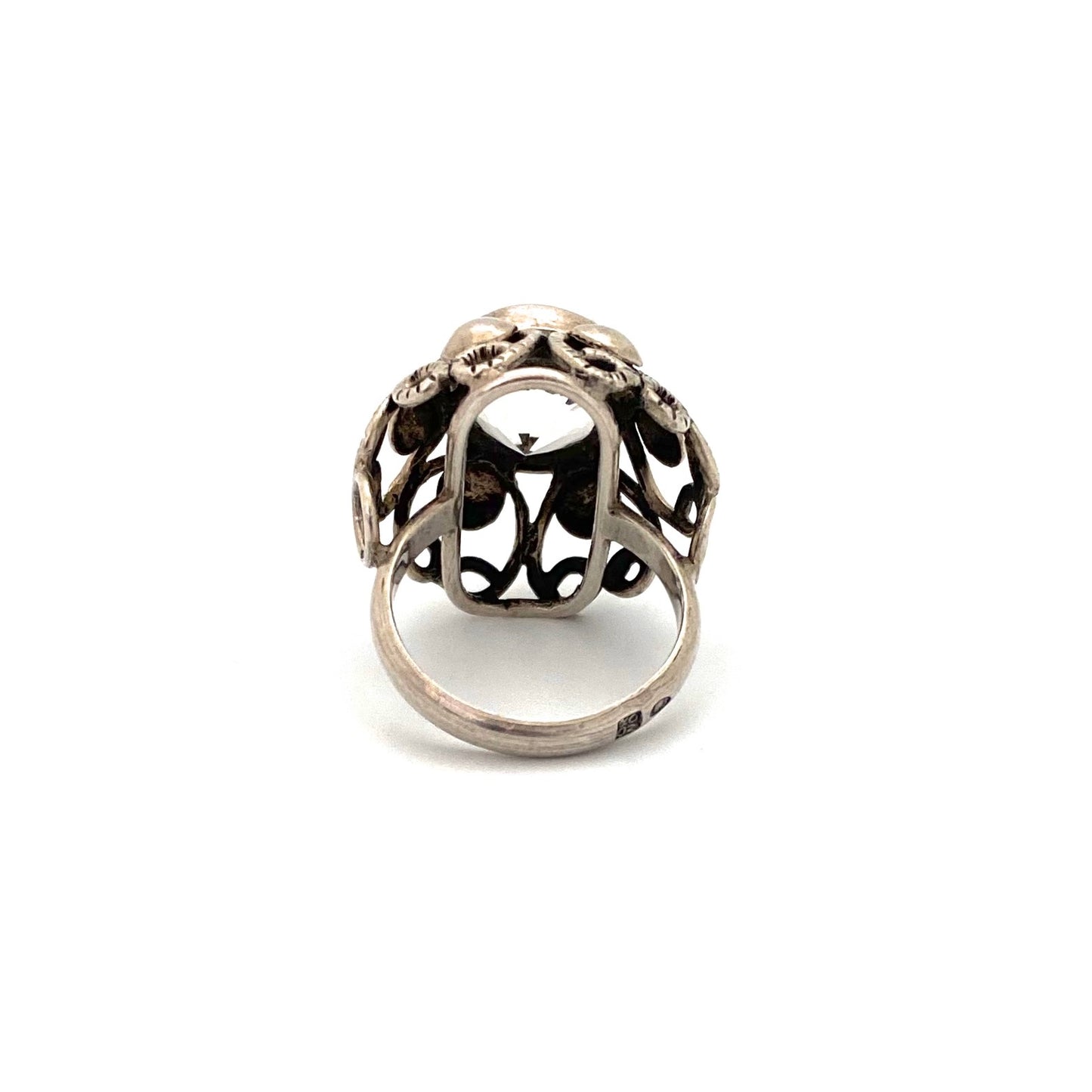 ORNO large openwork silver ring