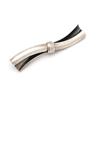 ORNO Poland vintage sterling silver large brooch Modernist jewelry design