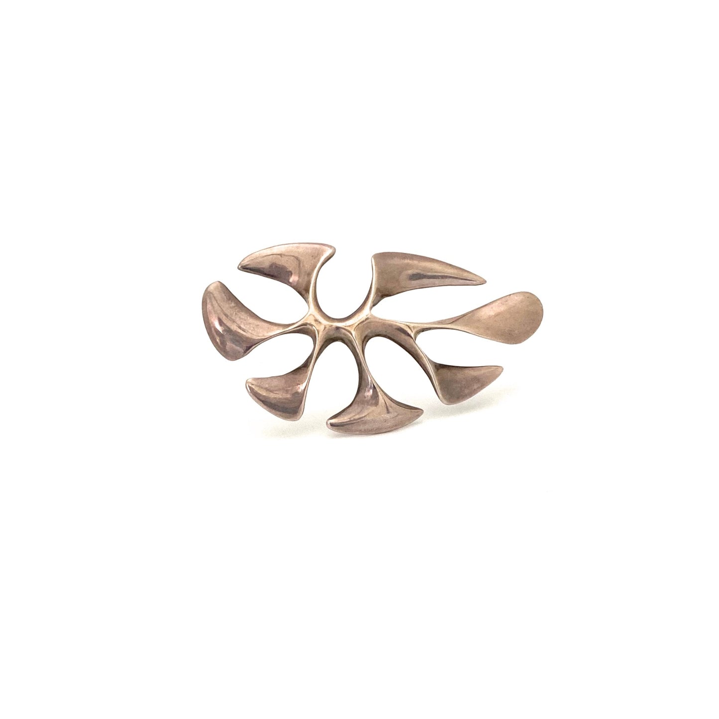 Olaf Skoogfors large silver biomorphic brooch
