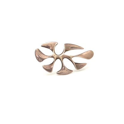 Olaf Skoogfors large silver biomorphic brooch