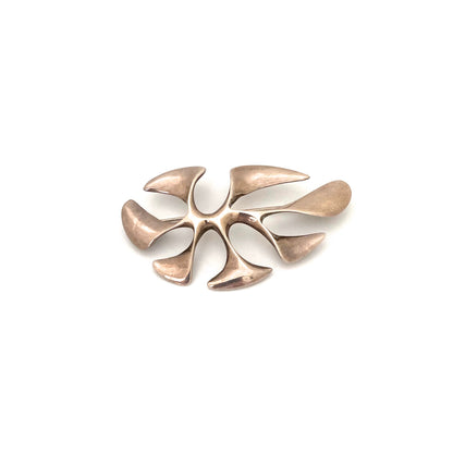 Olaf Skoogfors large silver biomorphic brooch